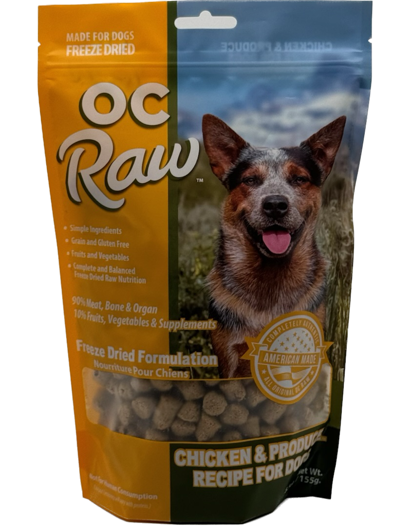OC Raw Freeze Dried Rox Chicken & Produce, 5.5oz