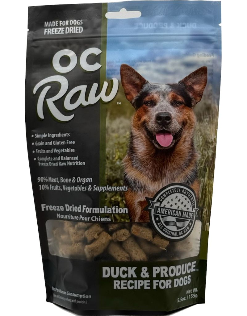 OC Raw Freeze Dried Rox Duck & Produce, 5.5oz