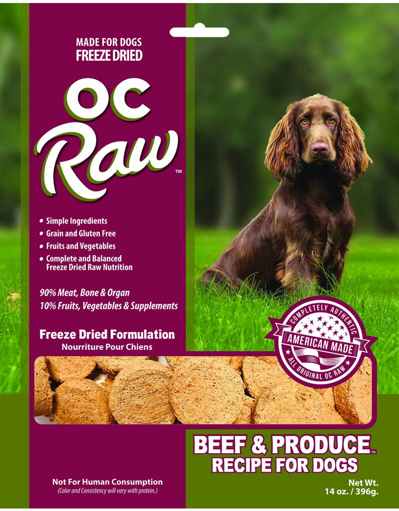 OC Raw Freeze Dried Sliders Beef & Produce,14oz