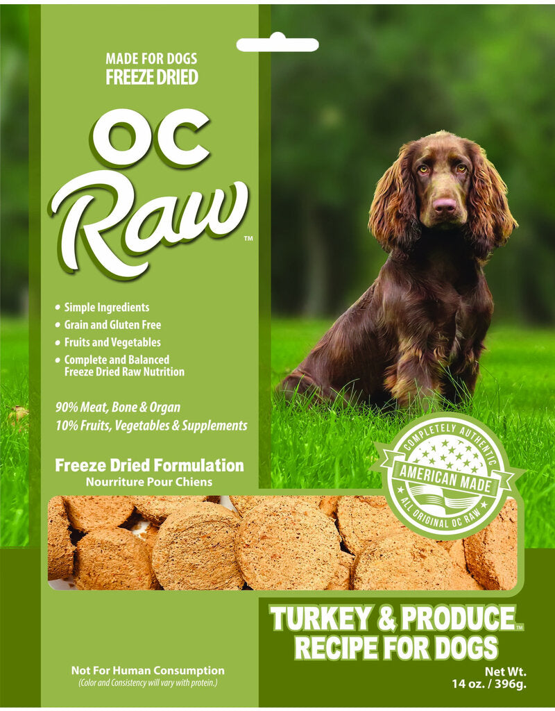 OC Raw Freeze Dried Sliders Turkey & Produce,14oz