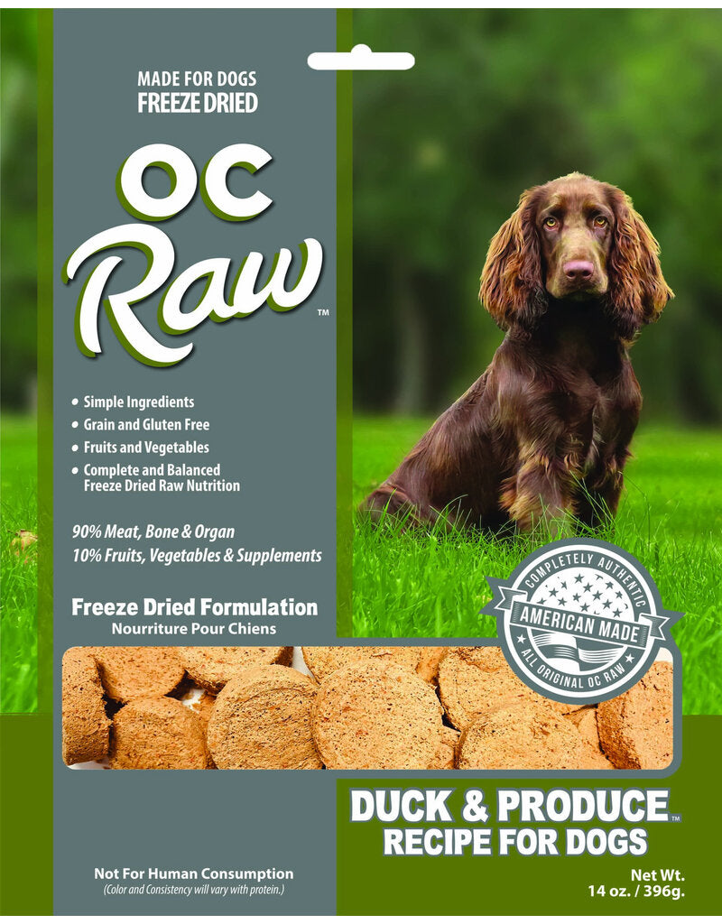 OC Raw Freeze Dried Sliders Duck & Produce, 14oz