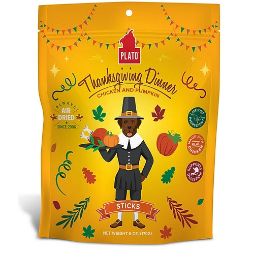 Plato Thanksgiving Dinner Pumpkin Spice & Chicken Sticks, 6oz
