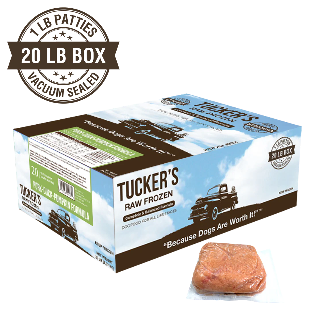 Tucker's Frozen Pork, Duck & Pumpkin, 20lbs