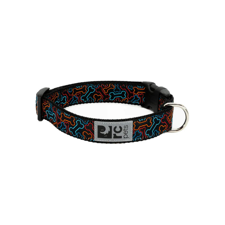 RC Pet Clip Collar, Bones, XS