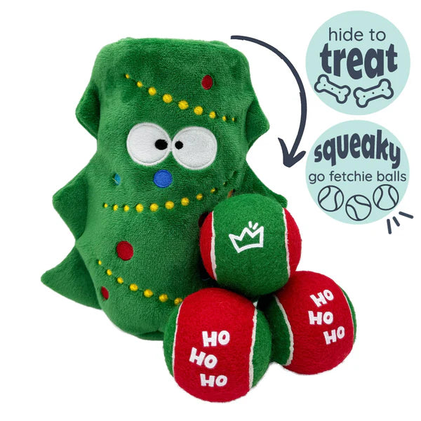 Huxley & Kent Squeak 'n Peek Christmas Tree Dog Toy