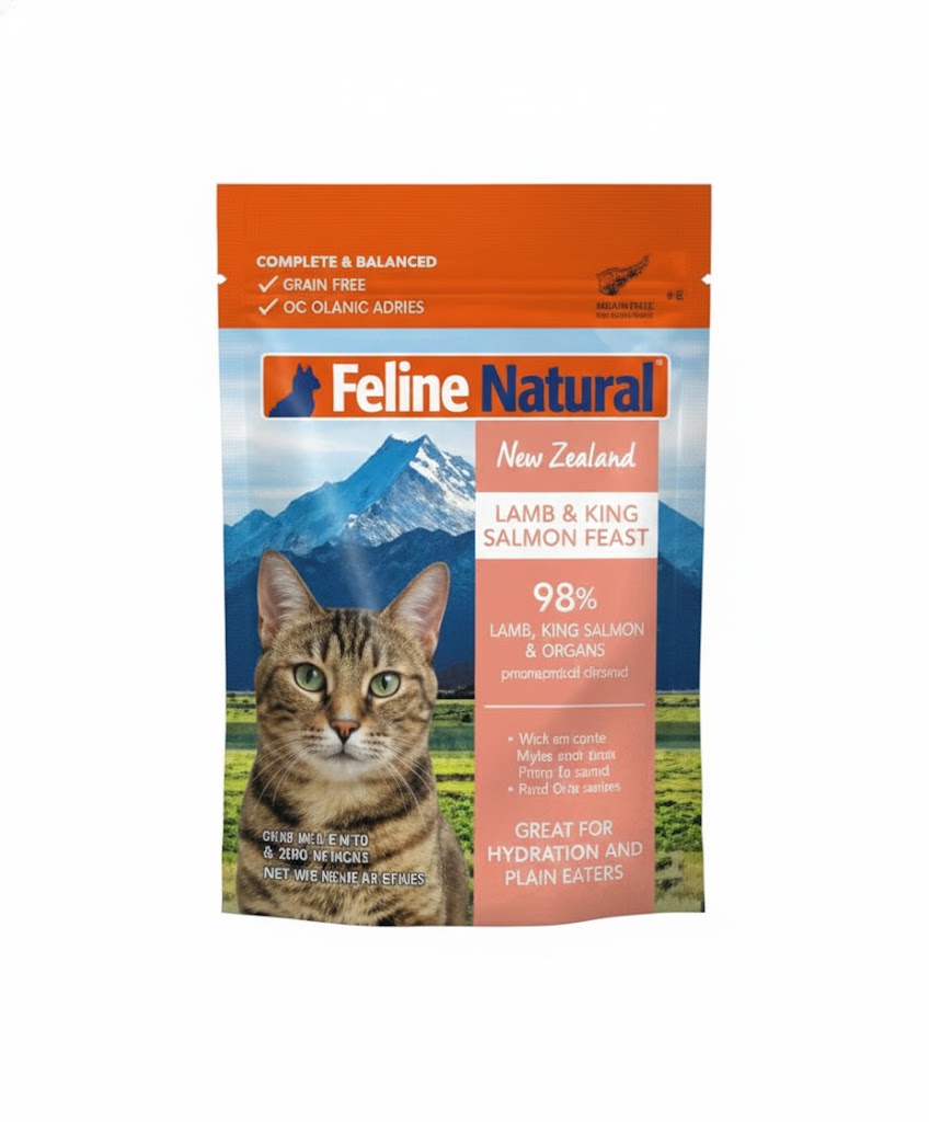 Feline Natural GF Lamb & Salmon Pouch, 3oz
