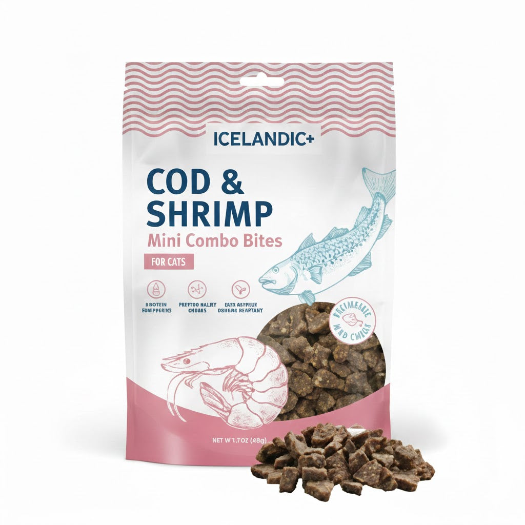 Icelandic+ Cat Mini Cod & Shrimp Combo Bites, 1.7oz