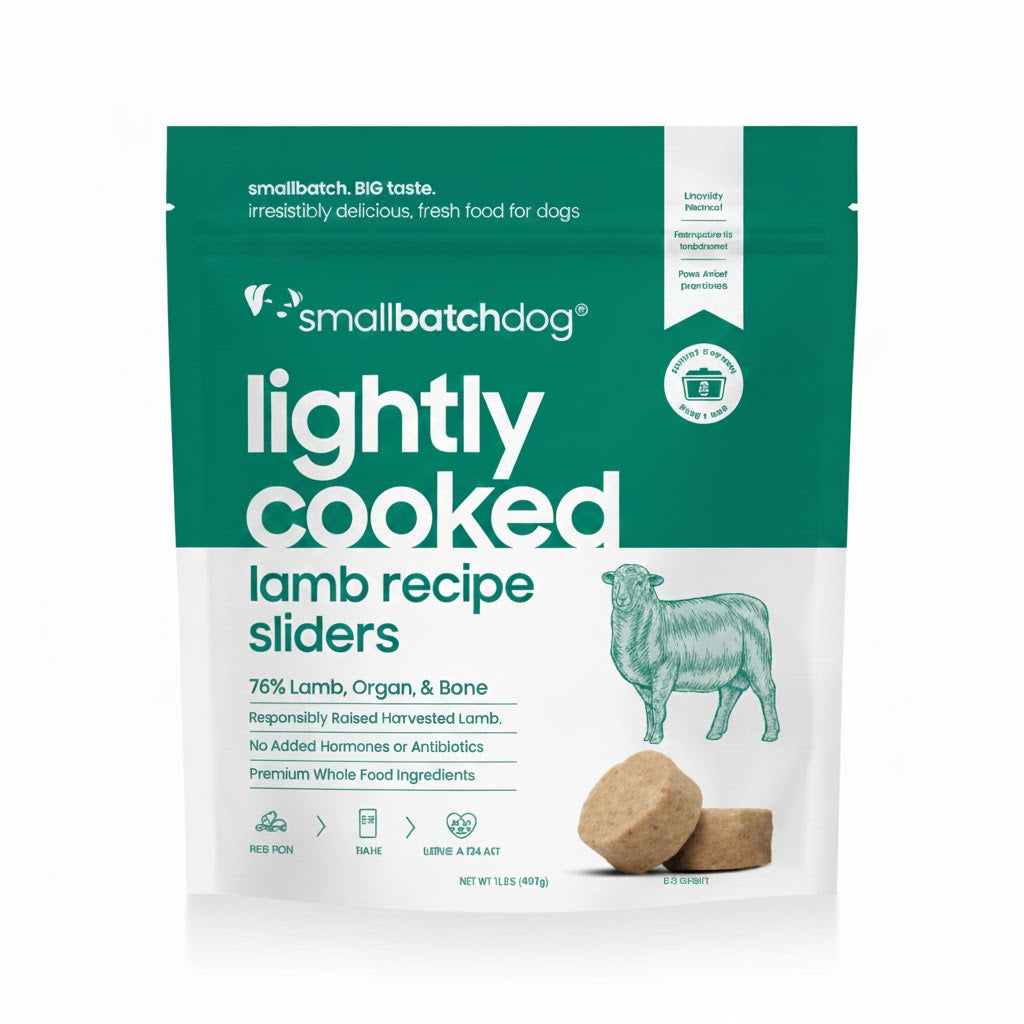 Small Batch Dog Frozen Lightly Cooked Lamb, 2lbs