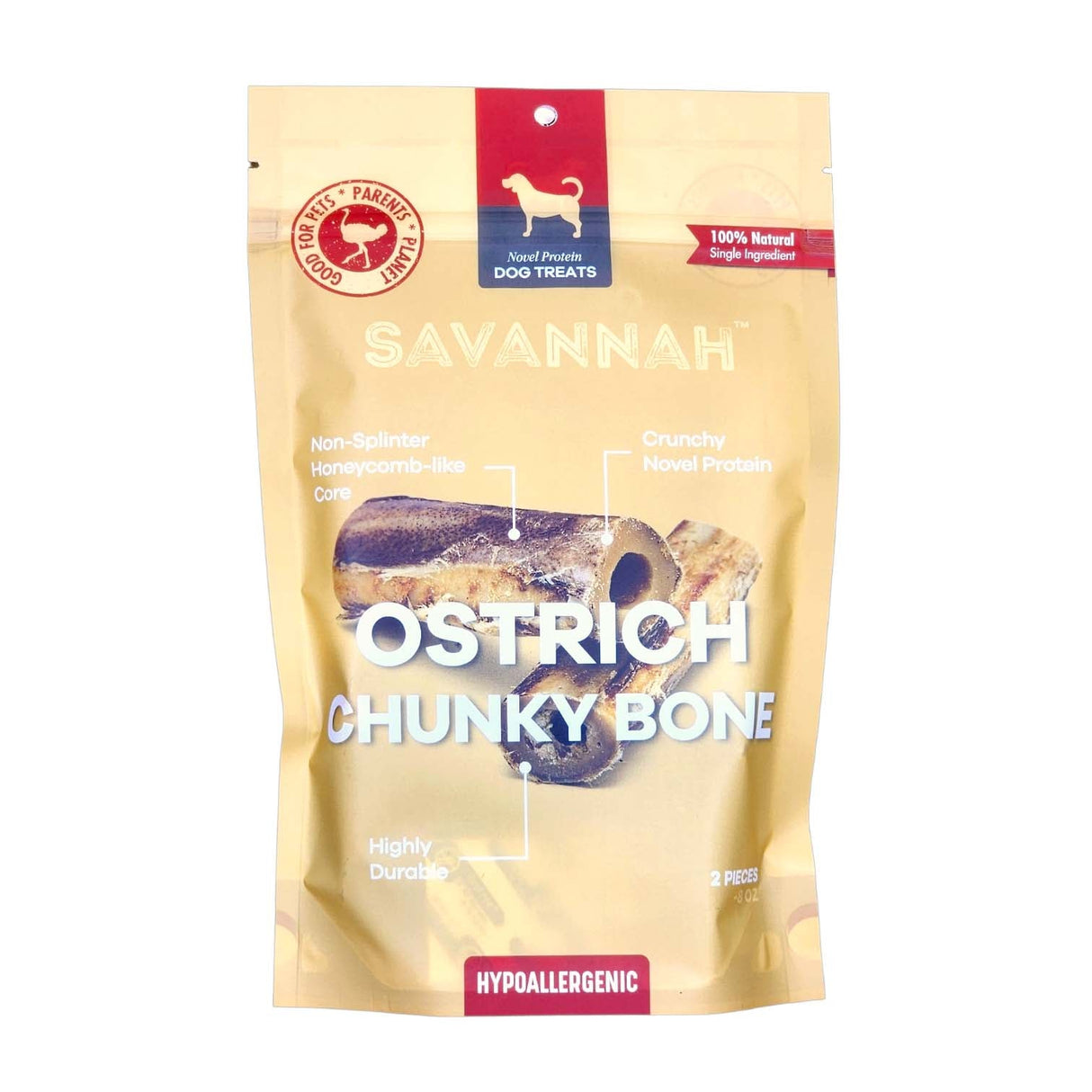 Savannah Ostrich Chunky Bone, 8oz