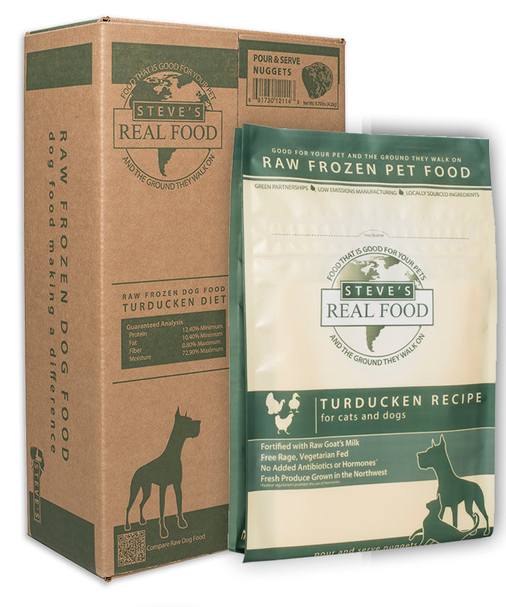 Steve's Frozen B.A.R.F. Diet Turducken Patties, 20lbs