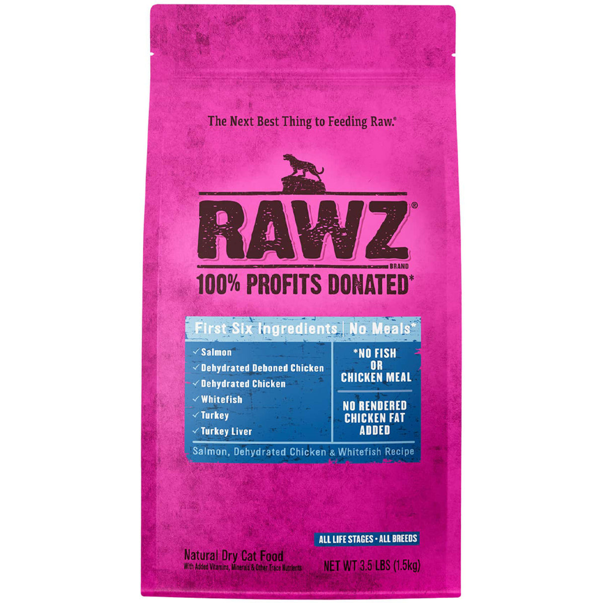 Rawz Meal-Free Salmon, Chicken & Whitefish Cat Food, 3.5lbs