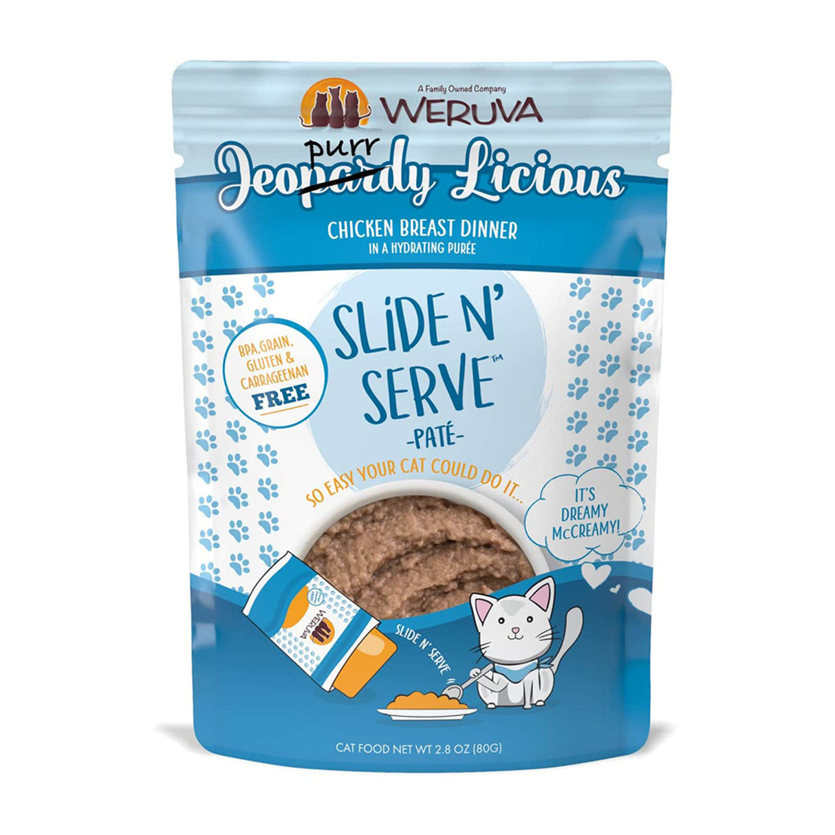 Weruva Slide & Serve Jeopurrdy, 2.8oz Pouch