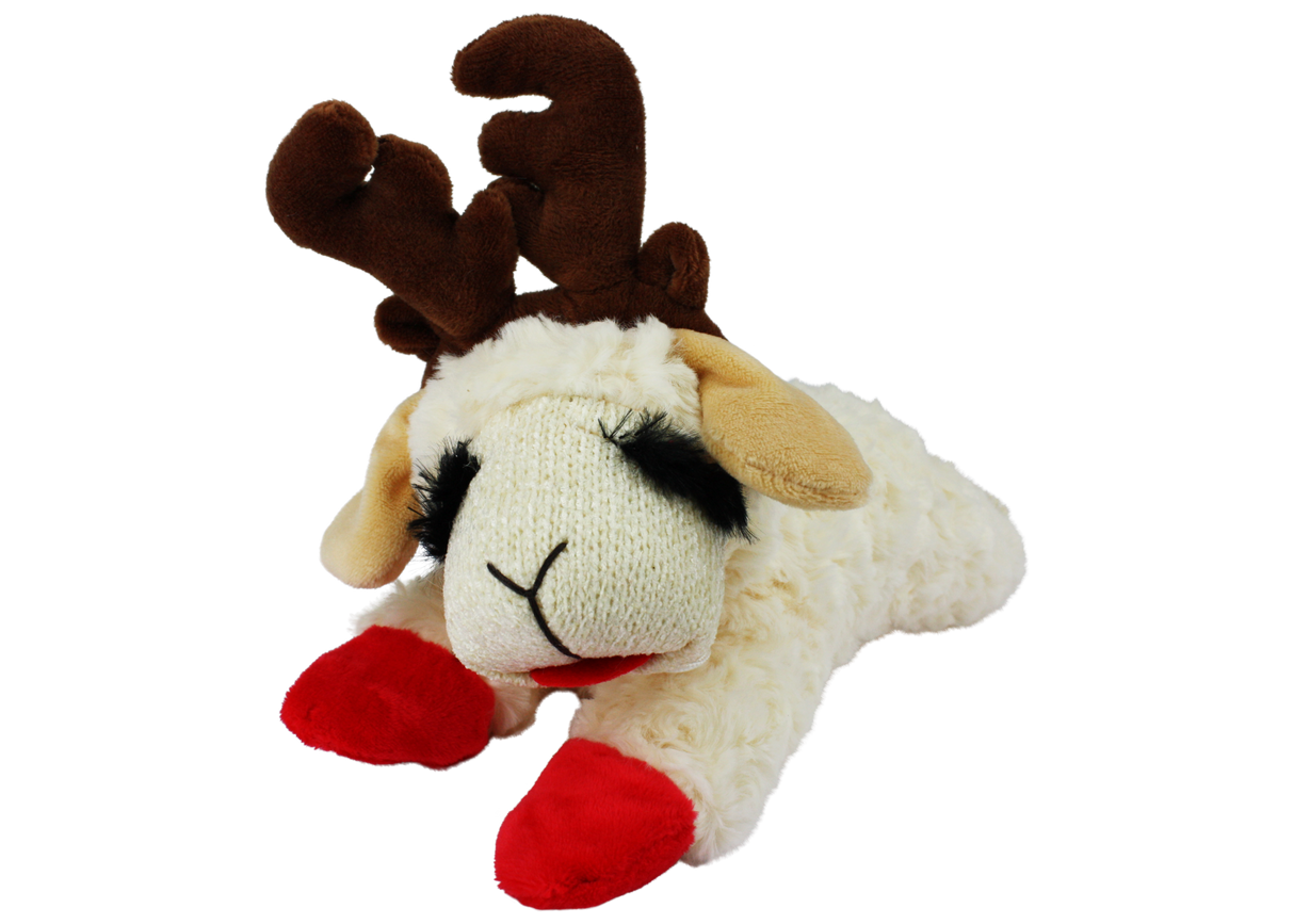Multipet Holiday Lamb Chop w/Antlers, 10.5"