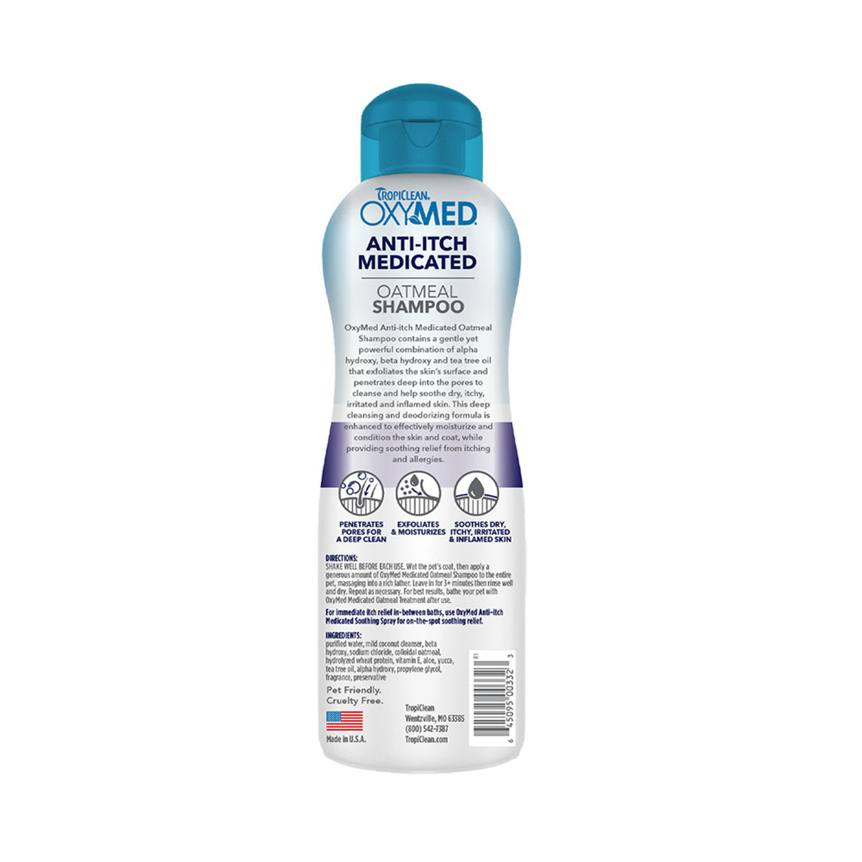 TropiClean OxyMed Medicated Anti-Itch Shampoo, 20oz