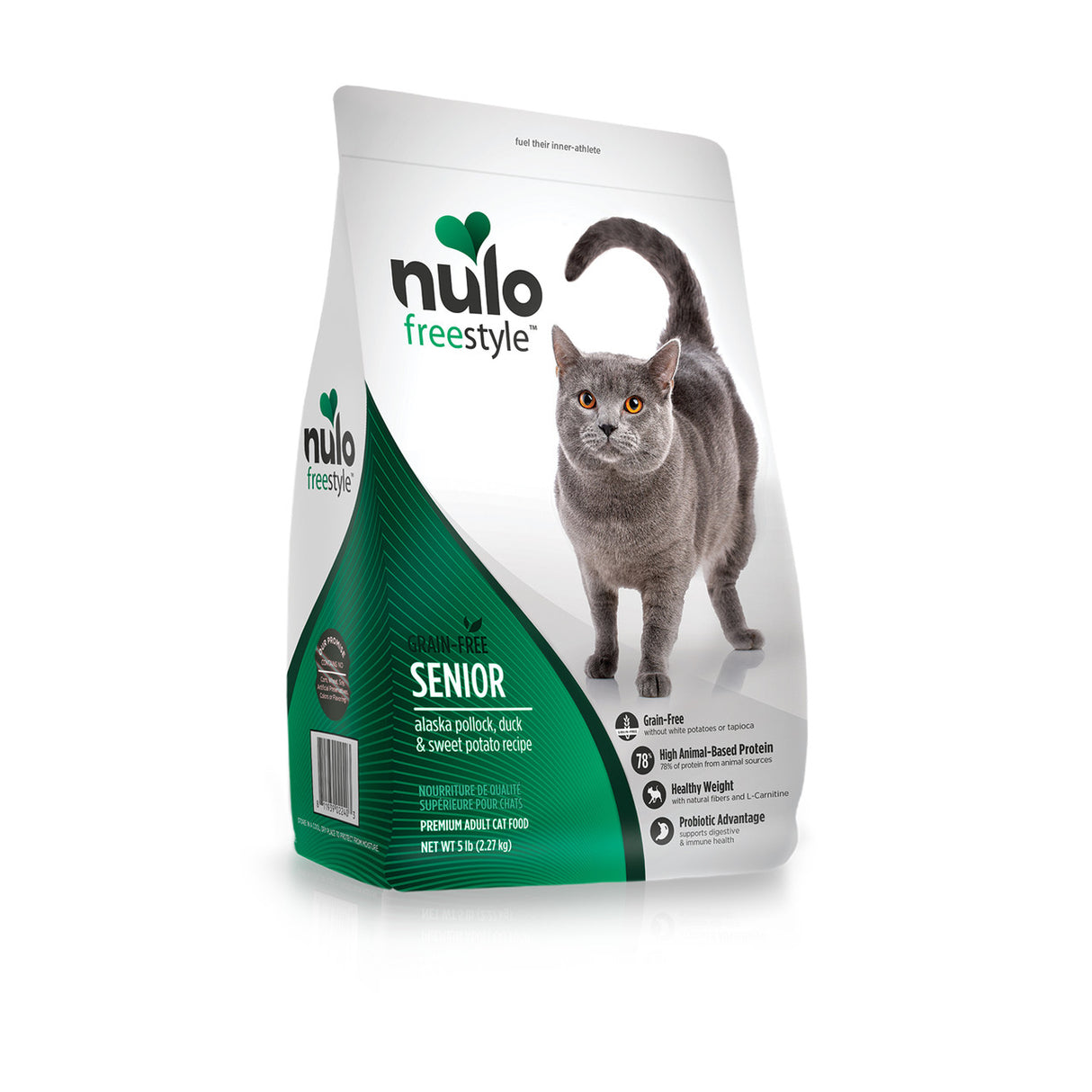 Nulo Cat FreeStyle Senior GF Alaska Pollock & Duck, 5lbs