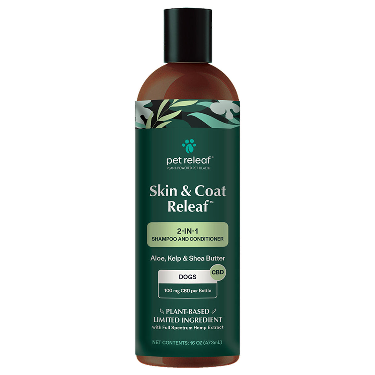 Pet Releaf Skin and Coat Releaf 2-in-1 Shampoo & Conditioner, 100MG CBD