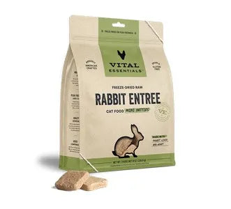 Vital Essentials Freeze-Dried Raw Rabbit Entree Cat Mini Patties, 3.75oz