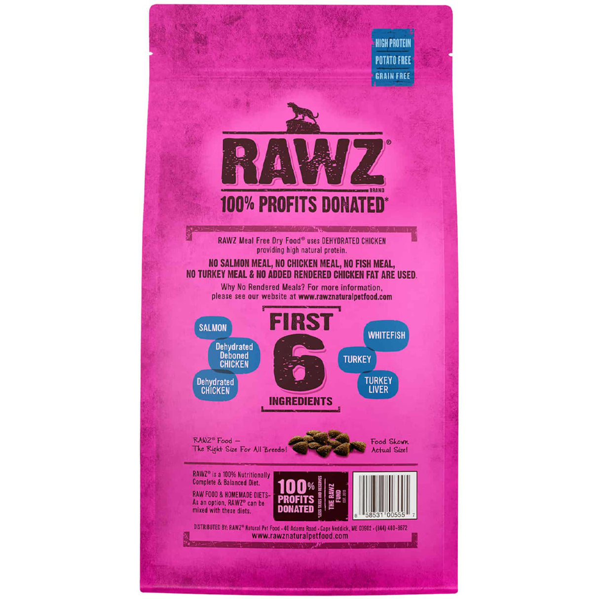 Rawz Meal-Free Salmon, Chicken & Whitefish Cat Food, 3.5lbs