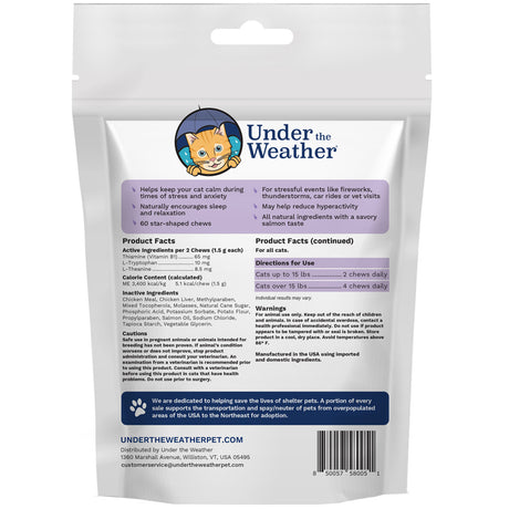 Under the Weather Cat Calming Chews, 60ct
