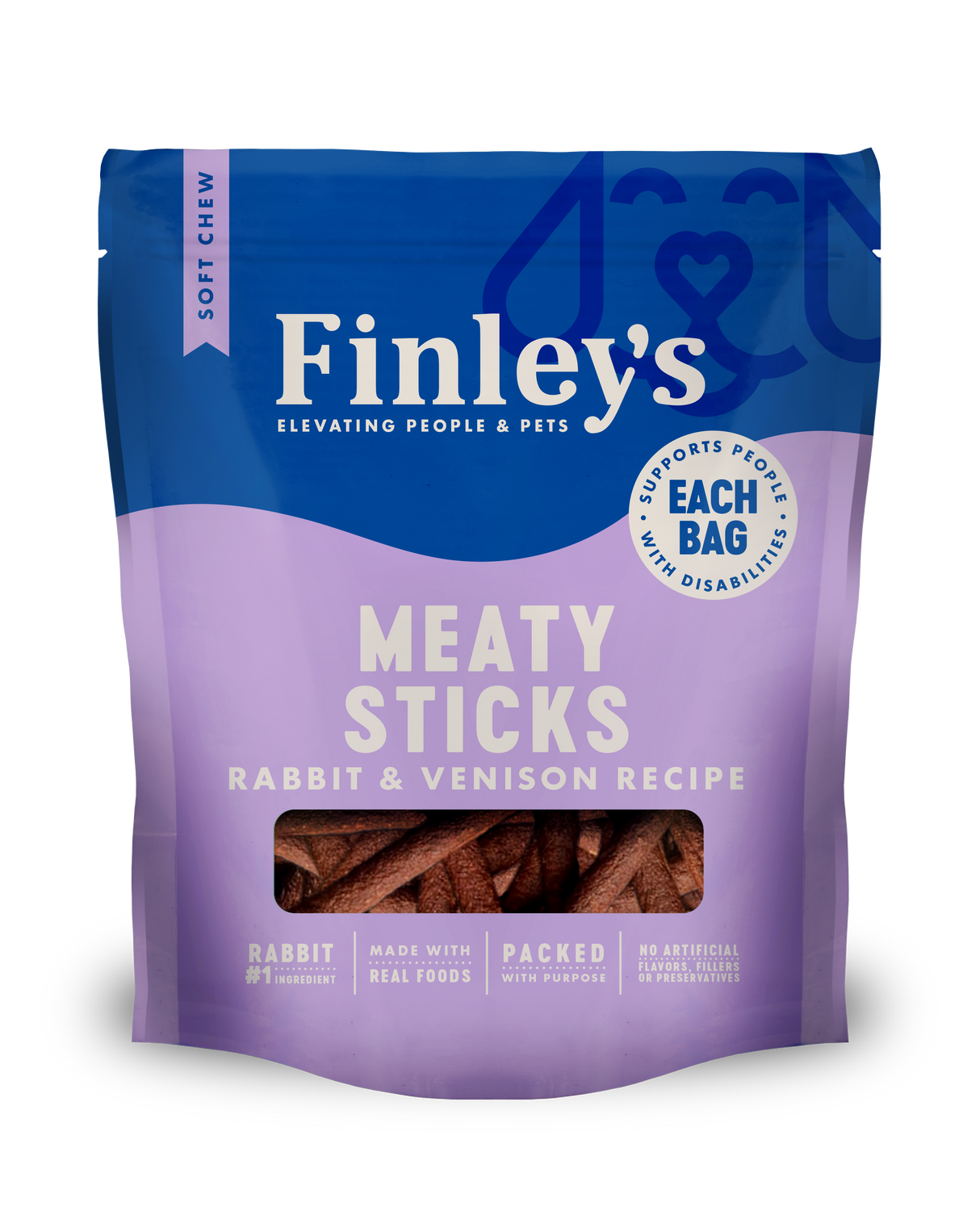 Finley's Rabbit & Venison Meaty Sticks, 12oz