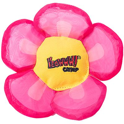 Yeowww! Catnip Daisy Flower Tops Cat Toy, Pink