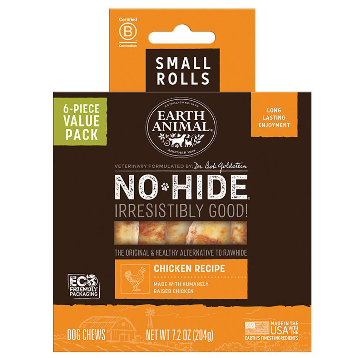 Earth Animal No Hide Vension Chews, S, 6pk