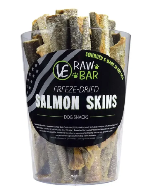 Vital Essentials RAW BAR Freeze-Dried Raw Salmon Skins Dog Bulk (20)