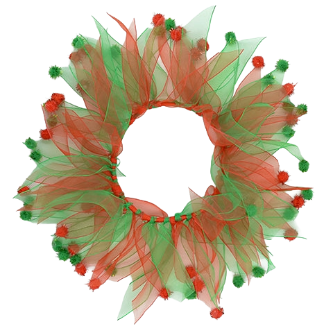 Multipet Holiday Pom Pom Collar, M