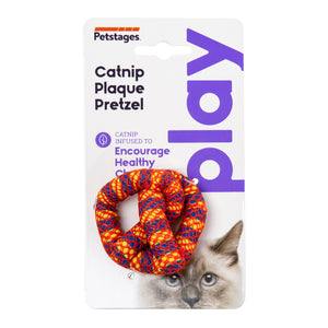 Petstages Catnip Plaque Away Pretzel Dental Cat Chew Toy