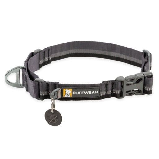 RuffWear Web Reaction Dog Collar, Basalt Gray, 20"-23"