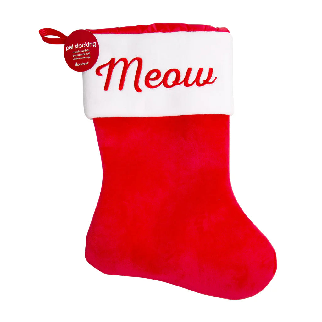 Pearhead Meow Christmas Stocking