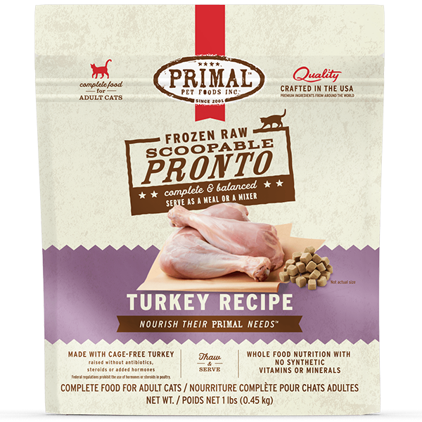 Primal Cat Frozen Pronto Turkey, 1lb