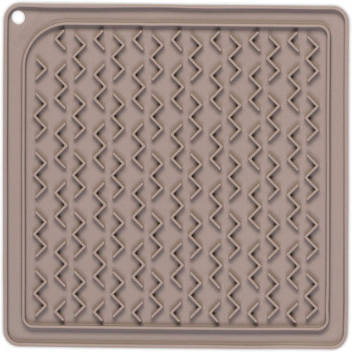 Messy Mutts Silicone Therapeutic Feeding Mat Grey, 8x8