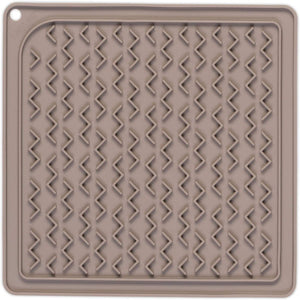 Messy Mutts Silicone Therapeutic Feeding Mat Grey, 8x8