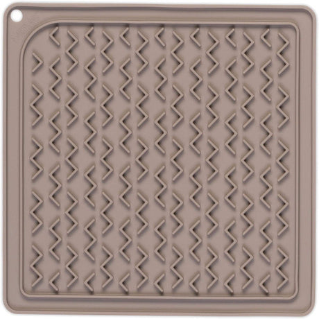 Messy Mutts Silicone Therapeutic Feeding Mat Grey, 8x8