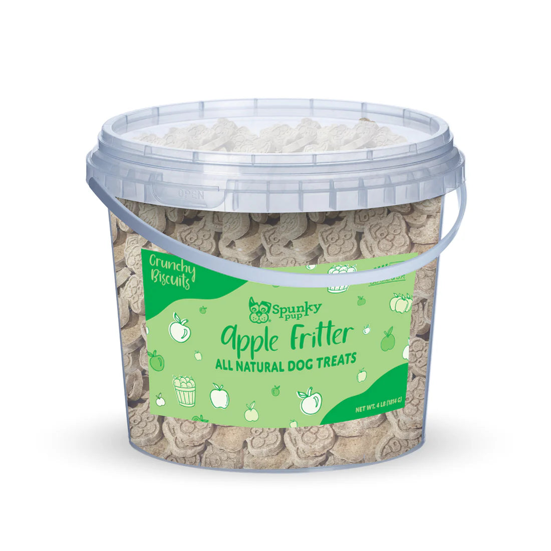 Spunky Pup Bucket of Apple Fritter Biscuits, 4lbs