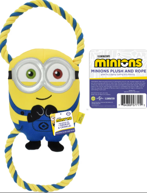 Multipet Minion Double Tug Dog Rope Toy Assrt. 16"