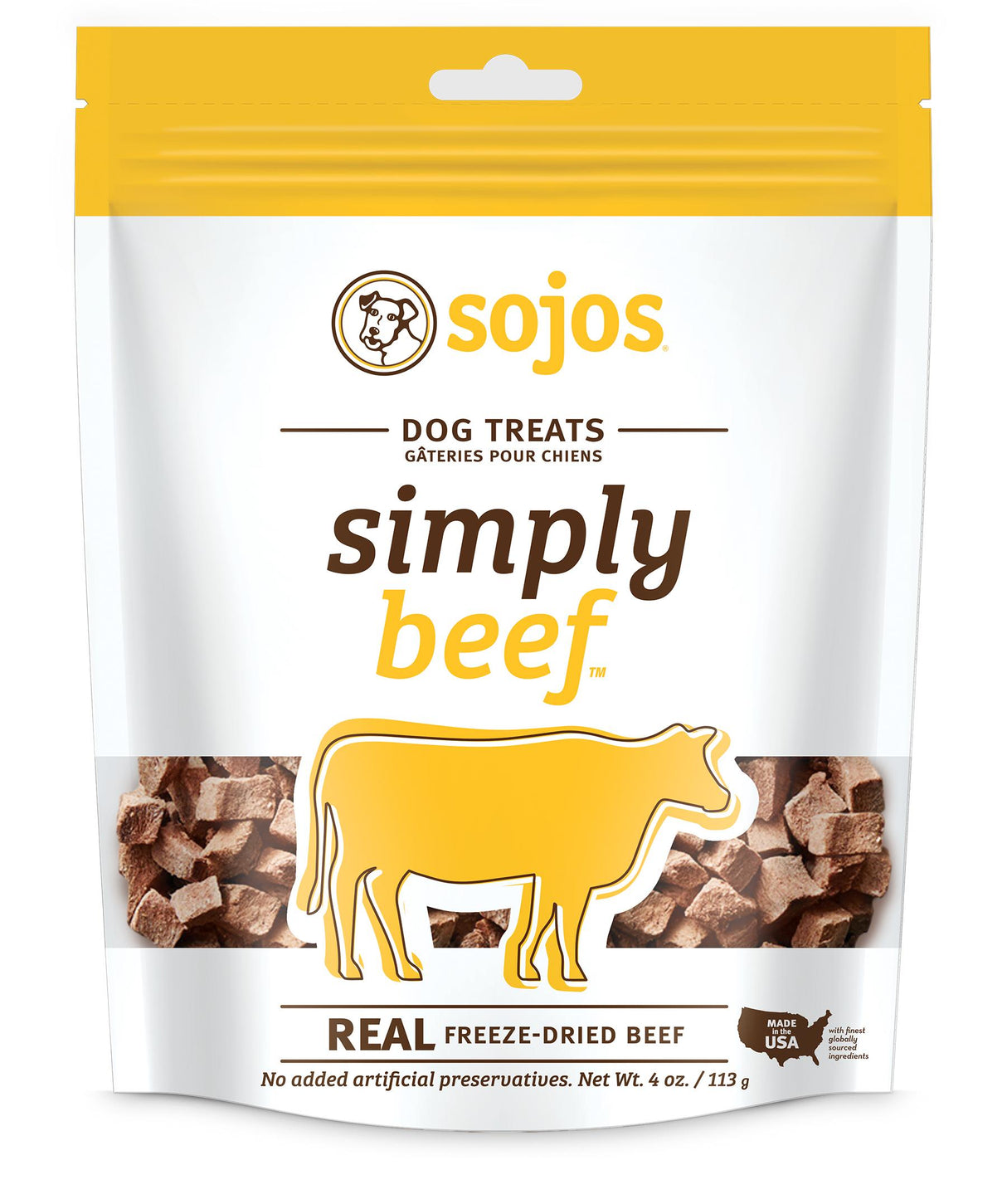 Sojos Simply Freeze-Dried Beef Dog Treat, 4oz