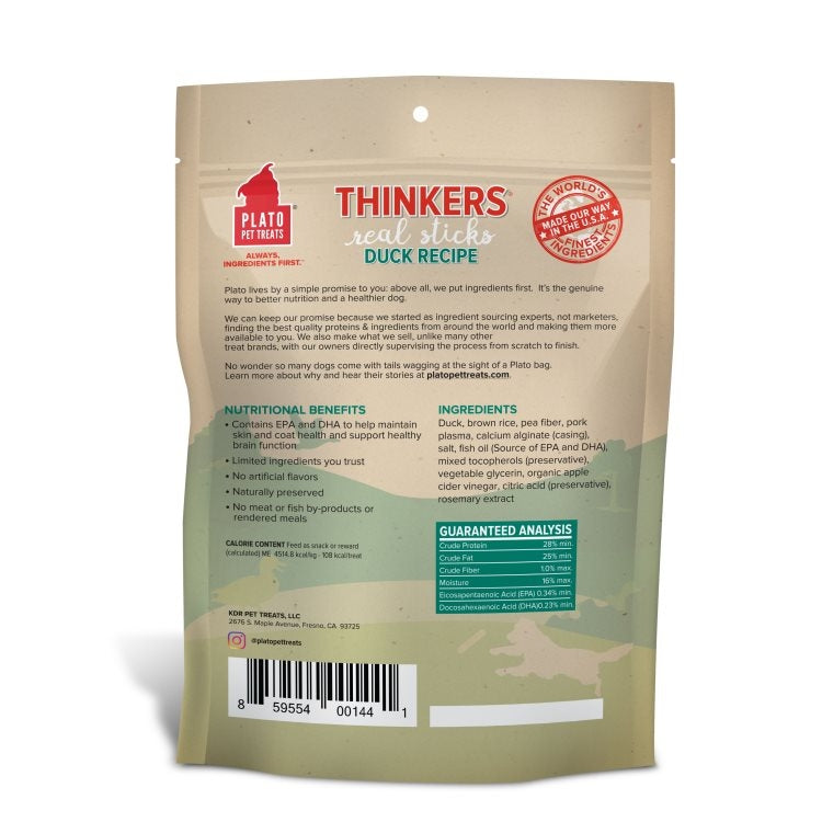 Plato Thinkers Natural Duck Sticks, 10oz