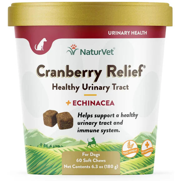 NaturVet Cranberry Relief Soft Chew Supplement, 60ct