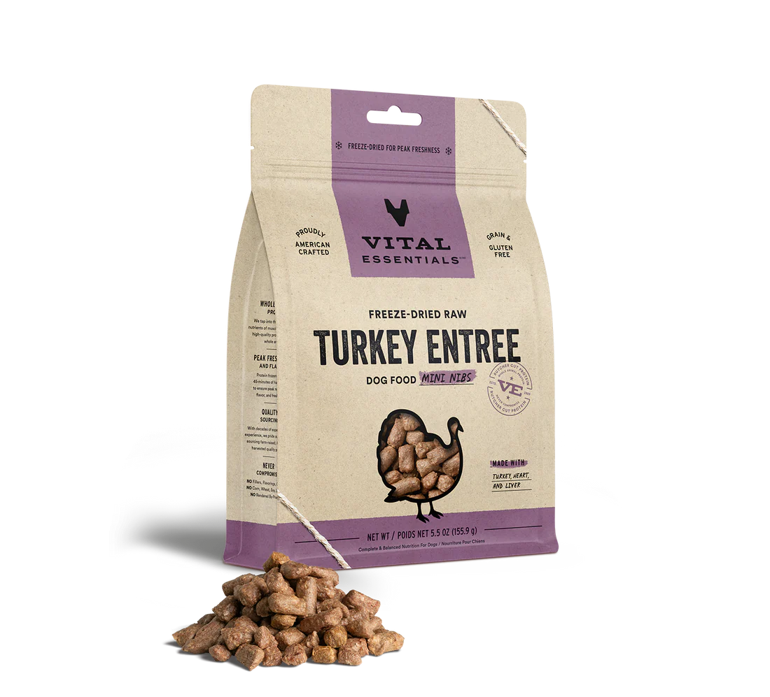 Vital Essentials Turkey Crunchy Mini Nibs, 5.5oz