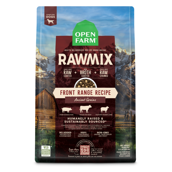 Open Farm Raw Mix Ancient Grain Front Range Dog Food, 20lbs