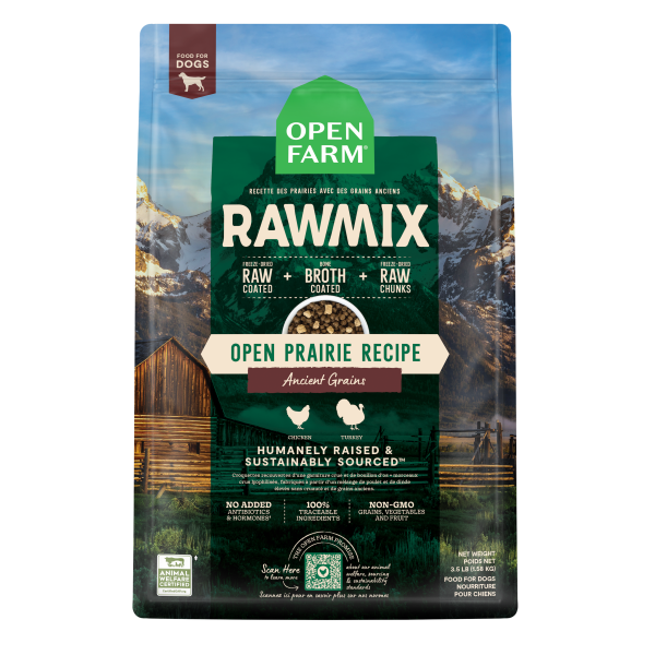 Open Farm Raw Mix Ancient Grain Open Prairie Dog Food, 20lbs
