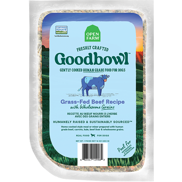 Open Farm Frozen Good Bowl, Grass Fed Beef Recipe, 16oz