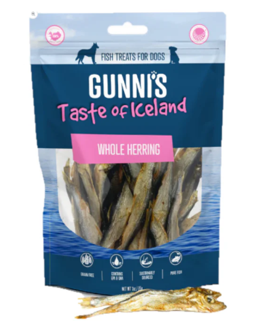 Gunni's Dog Whole Herring, 3oz
