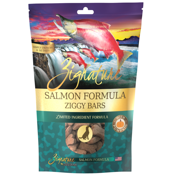 Zignature Dog GF Ziggy Bar Salmon Formula, 12oz