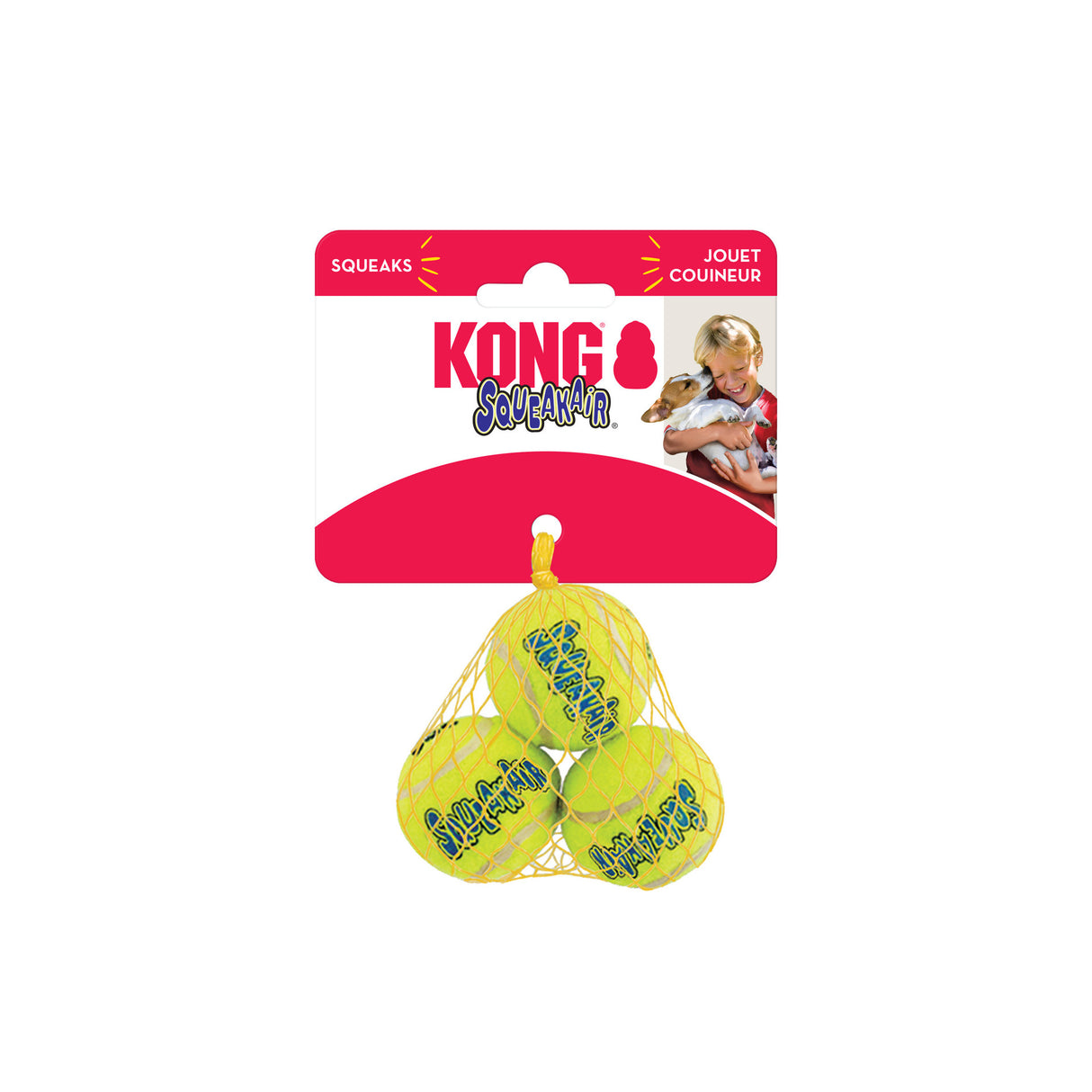 Kong Air Dog Extra Small Squeakair Balls, 3Pack