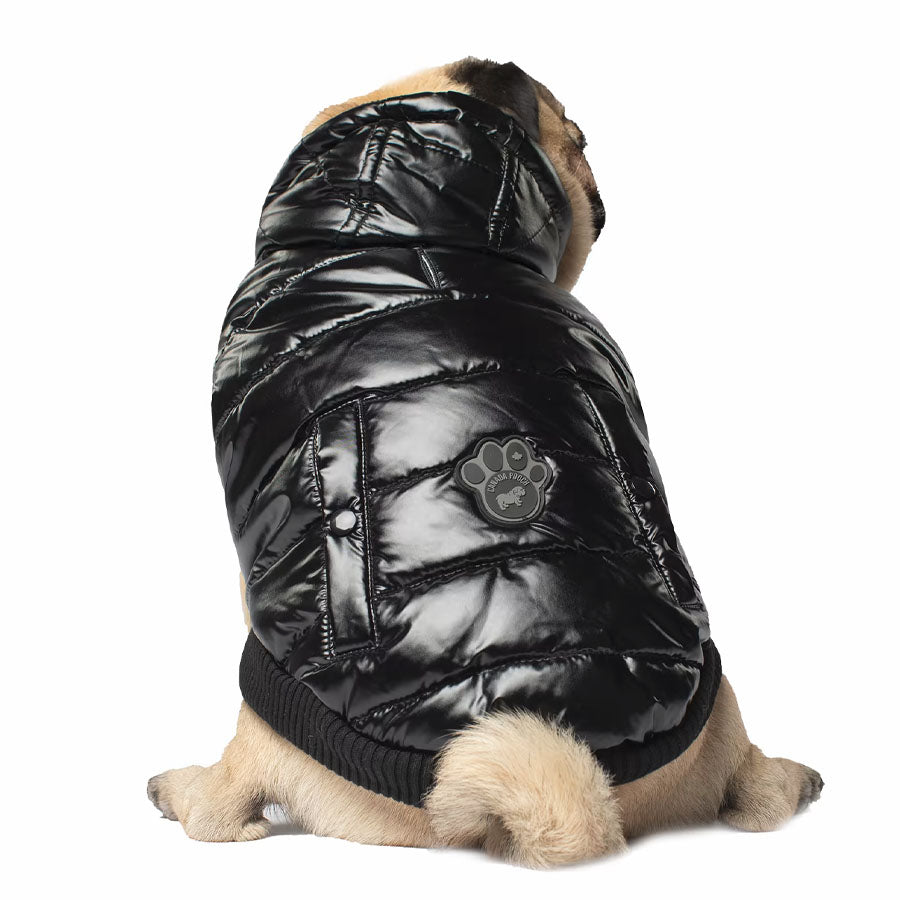 Canada Pooch Black Shiny Puffer Vest