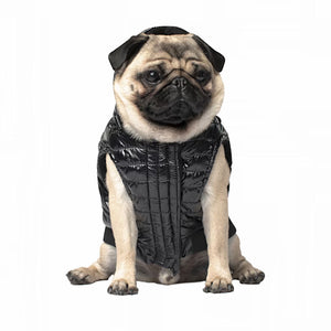 Canada Pooch Black Shiny Puffer Vest