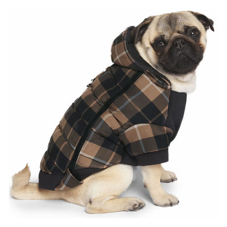 Canada Pooch Brown Plaid Prism Puffer